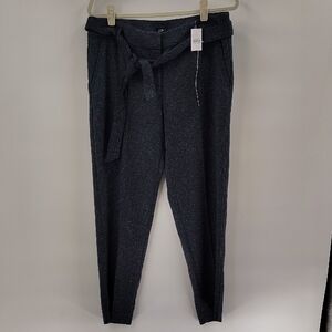 LOFT Women's Pants 8 Charcoal Gray Work Wear Dress Pants Pockets With Belt NWT